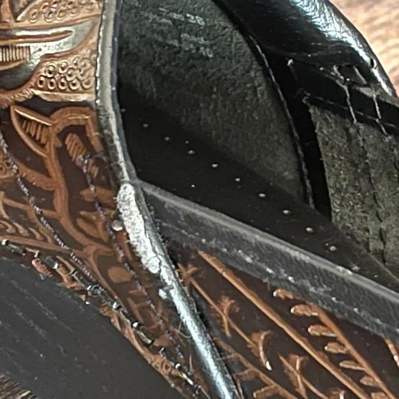 Dansko Brown Floral Paisley Embossed tooled sz 38 - Picture 11 of 13